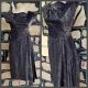 1940's Lurex Cocktail Dress, black, by 'Hilton' size 10