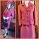 1960's, Wool Skirt Suit, Pink Boucle, by 'Rensor of London', size 8-10