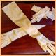 Vintage Gloves, elbow length, Pale apricot, sheer Nylon, By 'Dents, Malta', size 7