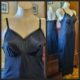 Vintage Slip, mid length, black, nylon, by 'Miss Gloria', size S