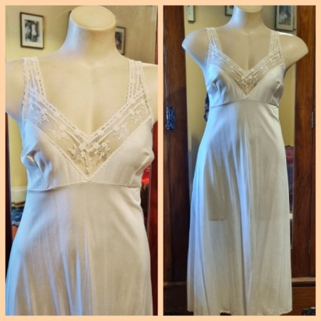 Vintage Slip, Beige, Antistatic Nylon, by 'Osti', size M