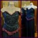 Evening Bustier Top, Strapless, Black lace, polyester, size 12
