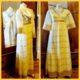 1960's, Middle Eastern Dress with Sari, Yellow, nylon/polyester, handmade, size 8-10