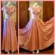 1950's, Satin Gown, Pink, full skirt, handmade, size 8