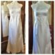1980's Strapless Gown, white, polyester satin, size 6