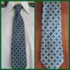 Tie, 1980's, Silk, Navy/green Print, by 'Pink of London'