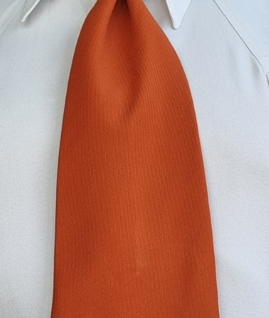 1970's Extra Wide Tie, Rust, polyester, by 'Ensign'